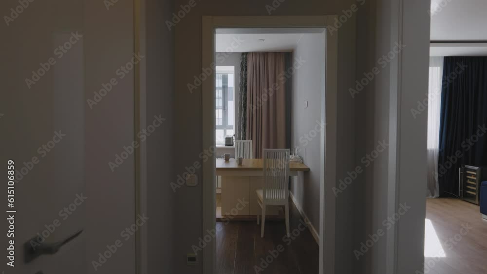 Kitchen interior in a small but modern apartment. Kitchen interior in a small but modern apartment.
