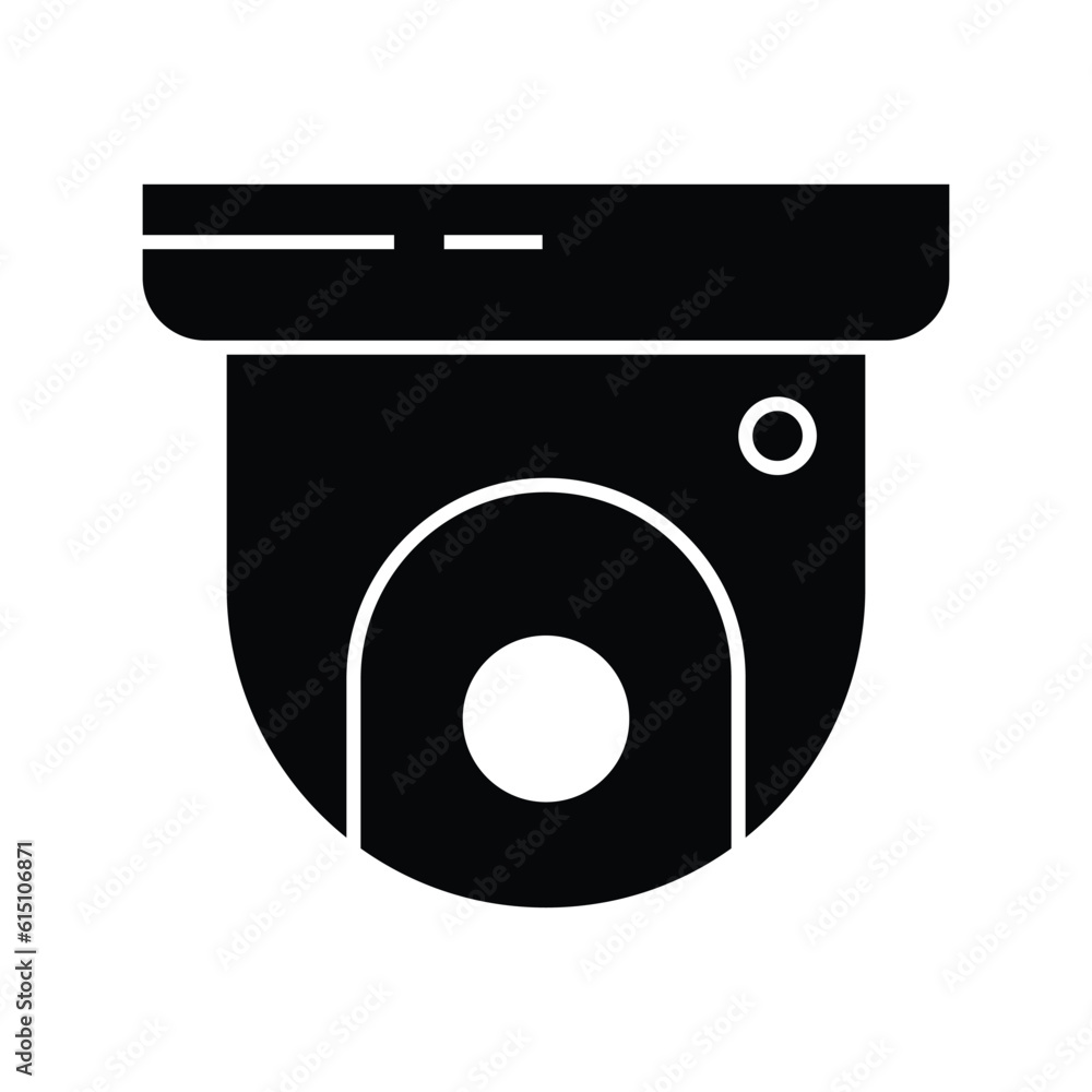 Cctv icon silhouette design template isolated Cctv icon silhouette design template isolated