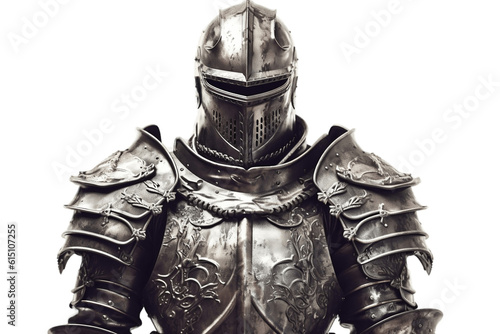 Tela Medieval Knight Armor Transparent Isolated, AI