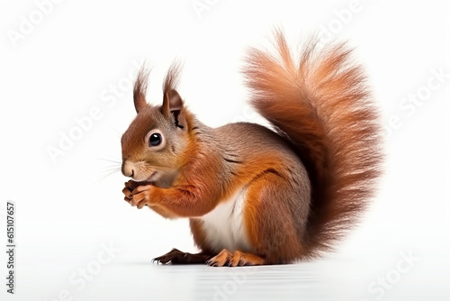 a white background squirrel