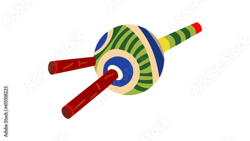 snake charmer Flute vector in isolated background