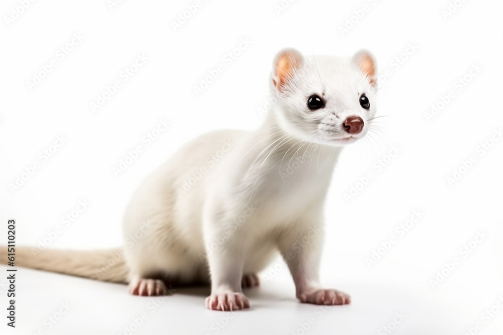 Generative AI.
a weasel on a white background