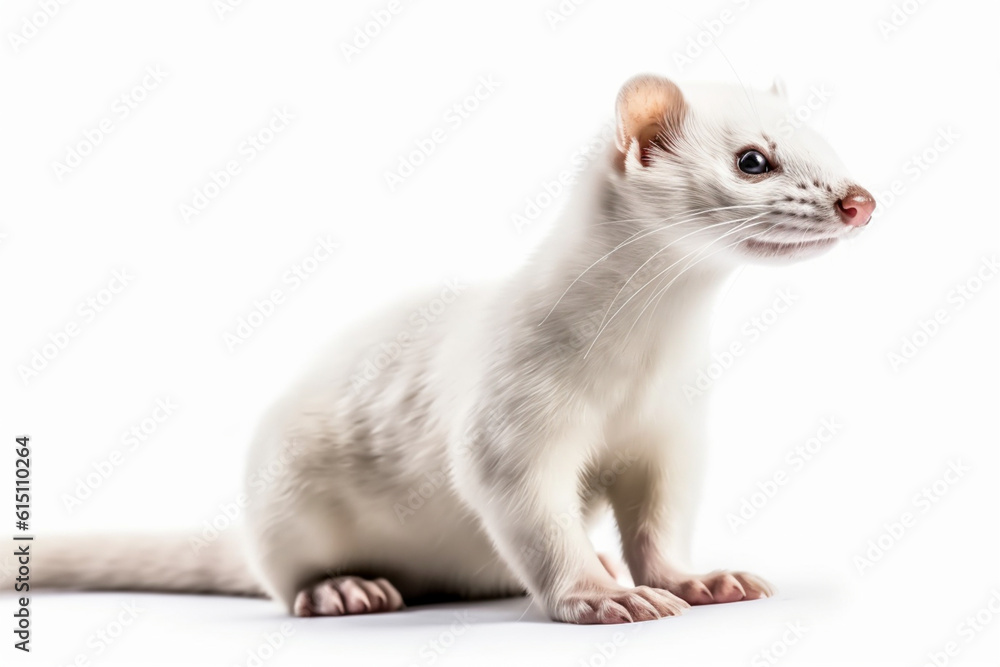 Generative AI.
a weasel on a white background