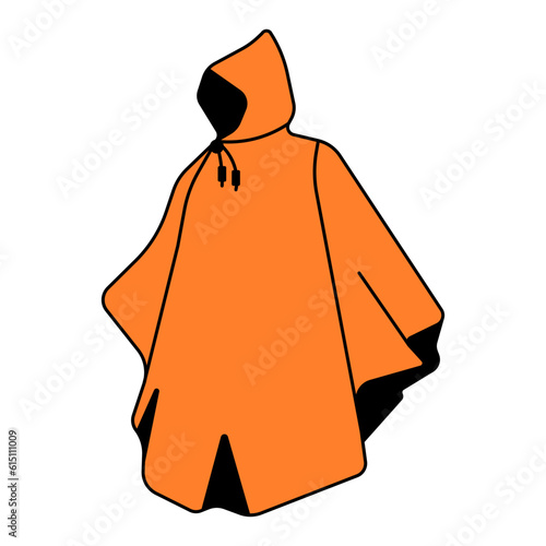 Rain poncho vector illustration