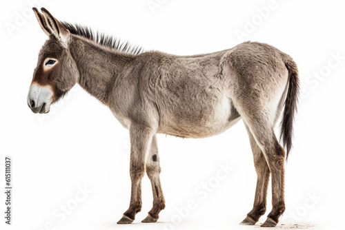 Generative AI.
a donkey white background