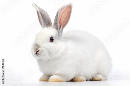 Generative AI. a white background rabbit