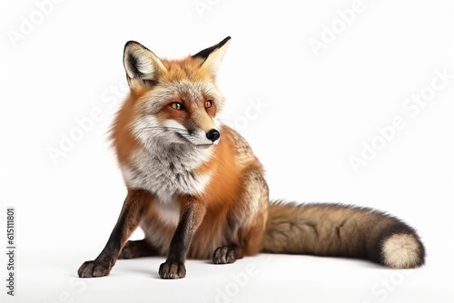 Generative AI. a fox on a white background © imur