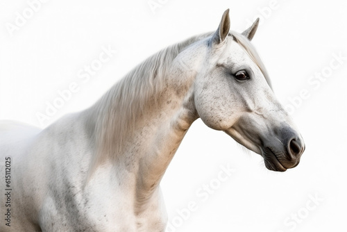 Generative AI. a white background horse © imur