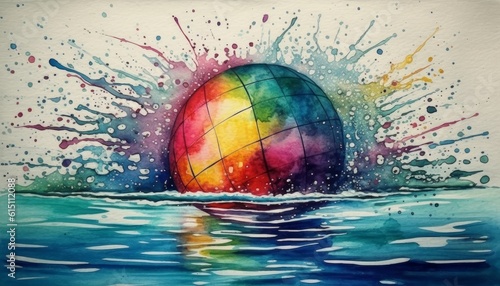 Colorful Ball in Pool