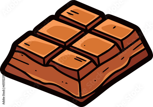 colourful hand drawn chocolate icon, hand sketched chocolate illustration