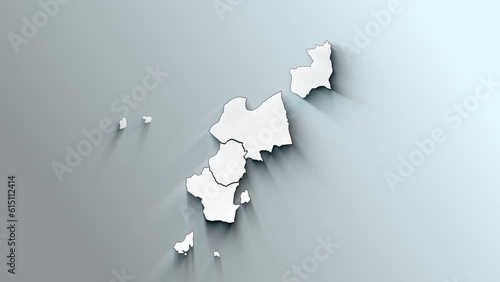 Modern White Map of Cambodia with Provinces photo