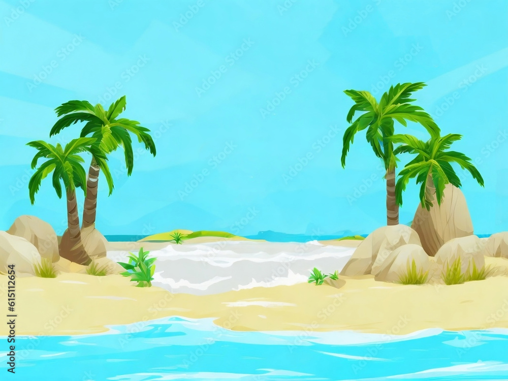 Obraz premium Summer tropical beach vacation background