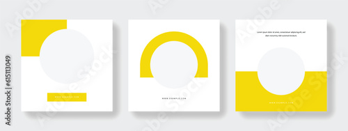 Minimalist editable social media post, square web banners for business, elegant and clean templates for social networks, minimal design with place for text and photos