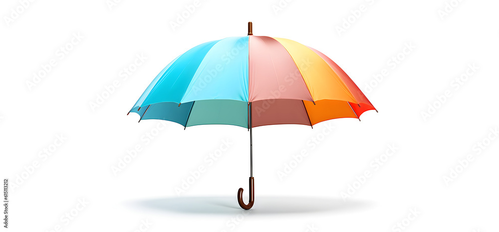 colorful umbrella isolated on white background