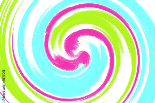 Background from multi-colored swirling spirals in disco style.