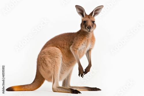 Generative AI. a white background kangaroo