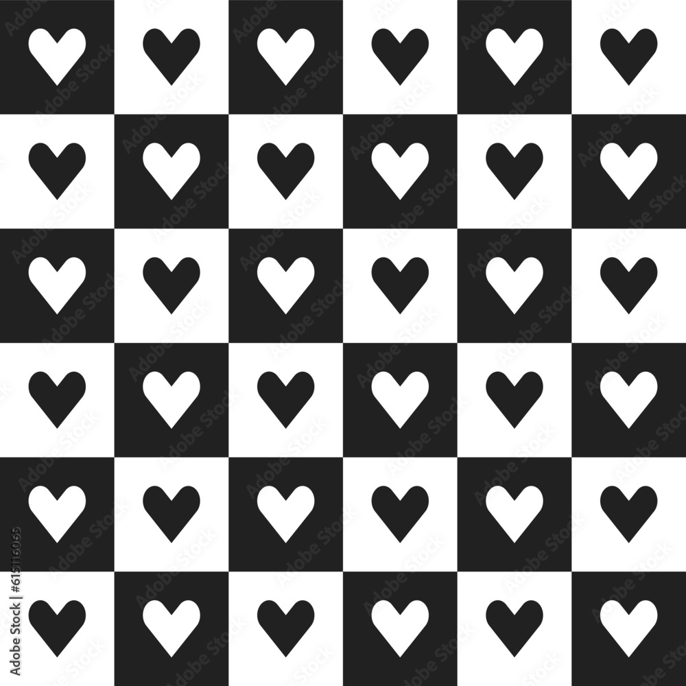 Black heart pattern. Heart vector pattern. Heart pattern. Seamless geometric pattern for clothing, wrapping paper, backdrop, background, gift card, decorating. Black heart pattern. Heart vector pattern. Heart pattern. Seamless geometric pattern for clothing, wrapping paper, backdrop, background, gift card, decorating.