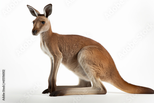 Generative AI. a white background kangaroo