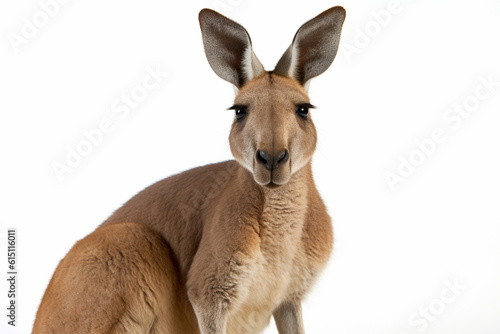 Generative AI. a white background kangaroo