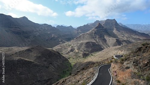 Desert mountains in Gran Canaria island