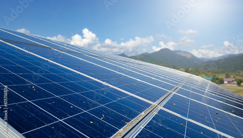 Photovoltaic panel becomes dirty which caused by bird droppings  concept is to clean solar cell panel to reach the highest its proficiency of producing power