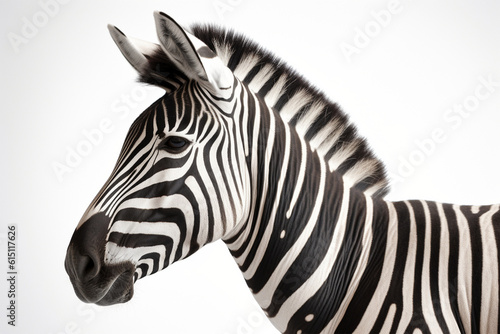 Generative AI. a zebra on a white background