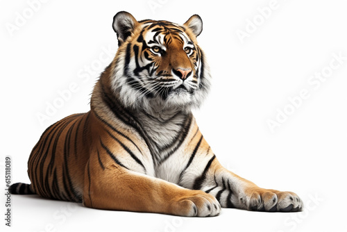 a white background tiger