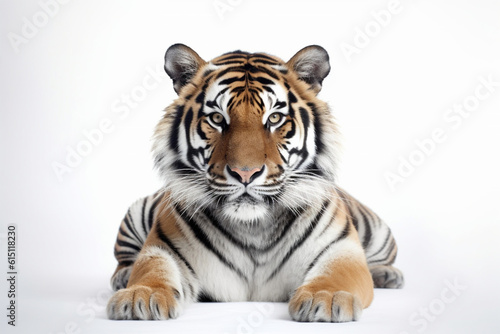 a white background tiger