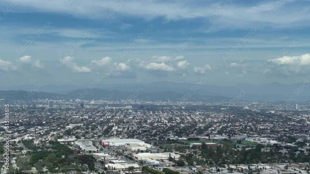Los Angeles Hollywood from Baldwin Hills Telephoto Orbit R California USA Los Angeles Hollywood from Baldwin Hills Telephoto Orbit R California USA