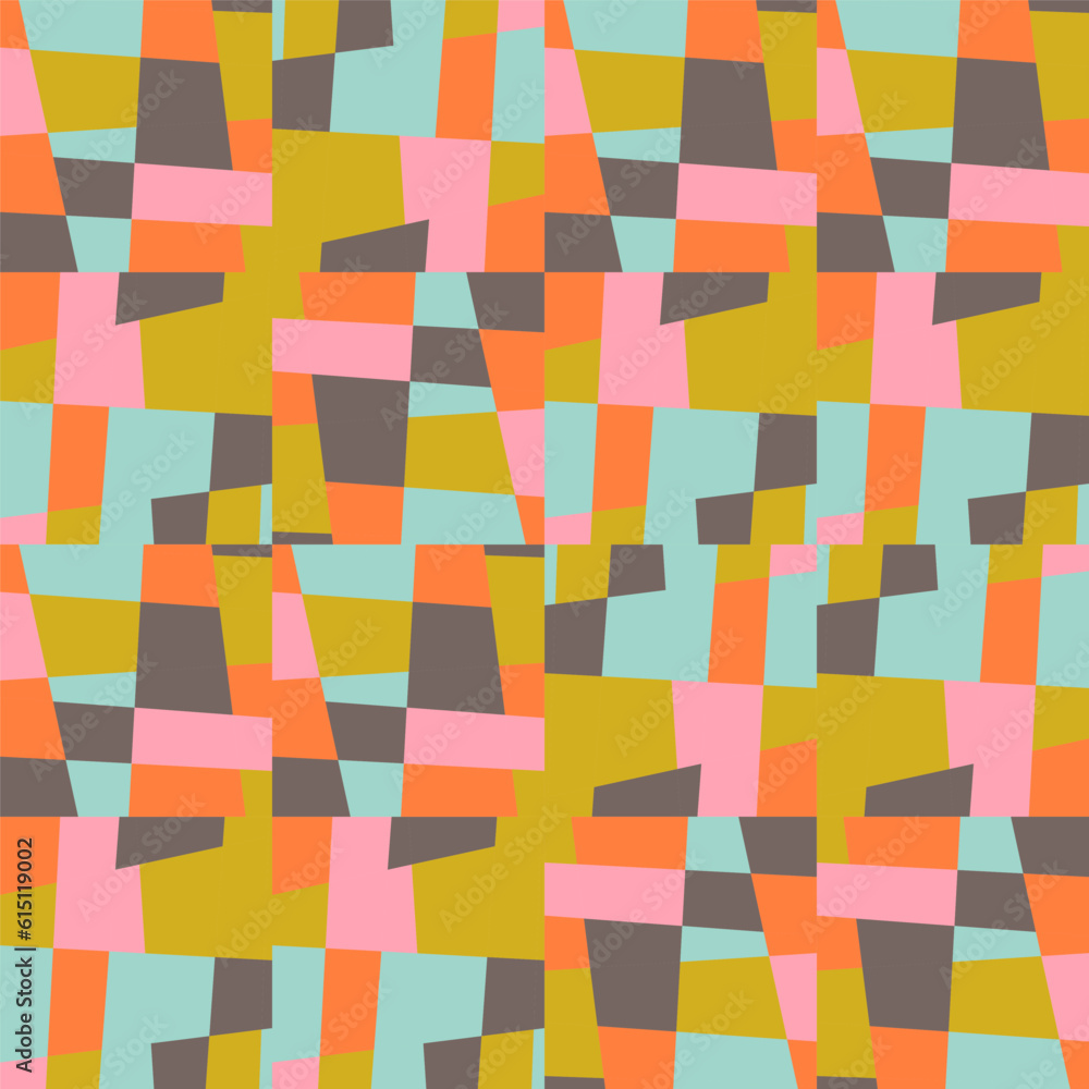 Abstract geometric vector background with random pattern of simple shapes like rectangle, square, triangle and polygon. Pastel colored retro style colorful mosaic. Abstract geometric vector background with random pattern of simple shapes like rectangle, square, triangle and polygon. Pastel colored retro style colorful mosaic.