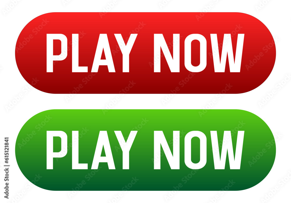 Green and red Play Now buttons. Vector clipart isolated on white background. Green and red Play Now buttons. Vector clipart isolated on white background.