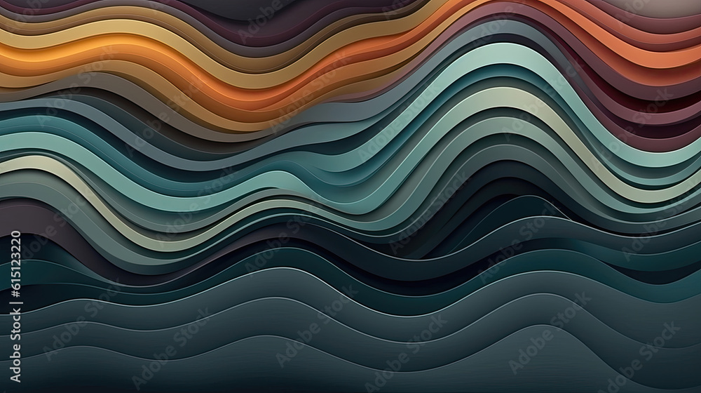 abstract waves shapes background. template for designers. Generative AI abstract waves shapes background. template for designers. Generative AI