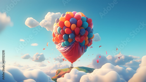 Summer fun balloon. Generative AI