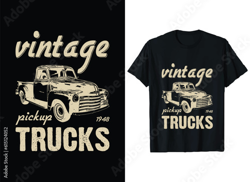 Classic Truck T-Shirt Design vector Graphic, Vintage look Truck Driver T-Shirt, American flag T-Shirts , Funny Truck lover shirt.