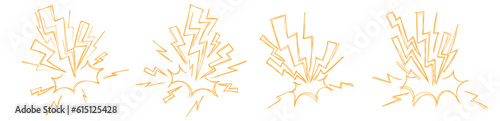 doodle thunder strike pencil scribble drawing hand drawing sketch grunge style