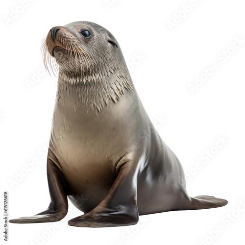 sea lion looking isolated on white © Tidarat