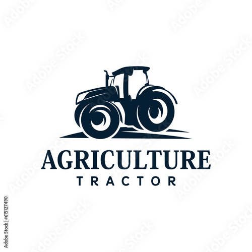 Tractor Farm Agriculture Logo Design Vector Illustration