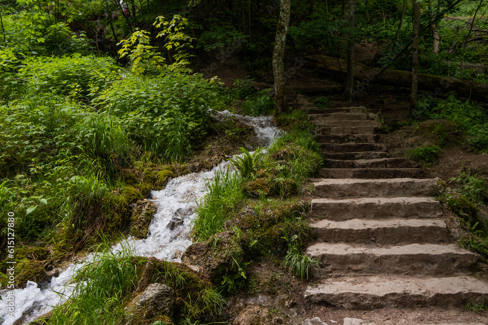 Bad Urach waterfalls in summer Bad Urach waterfalls in summer