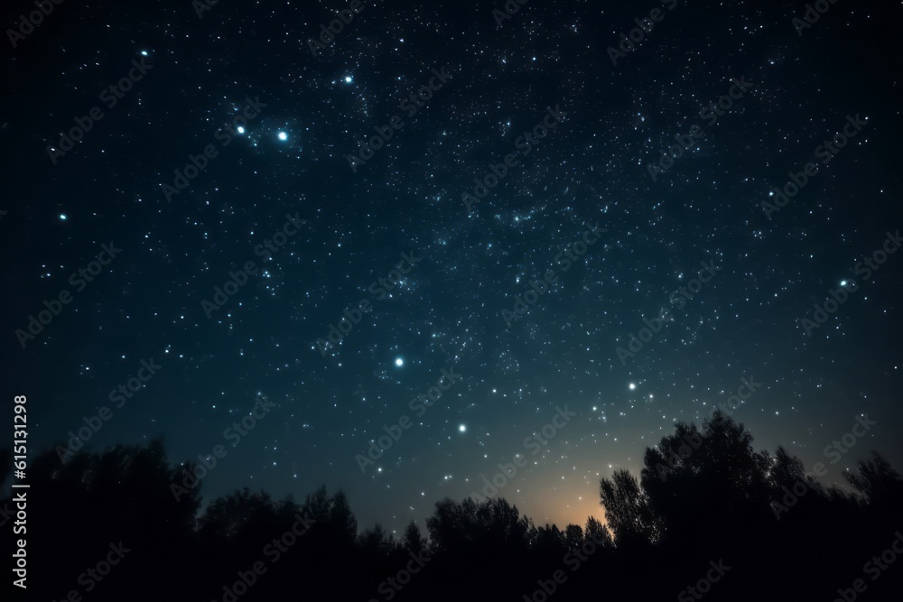 Starry night sky. Generative AI