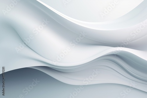 Abstract white wave background. Generative AI