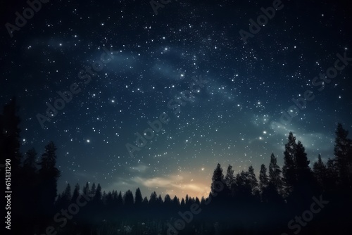 The beautiful shining stars in the night sky. Generative AI