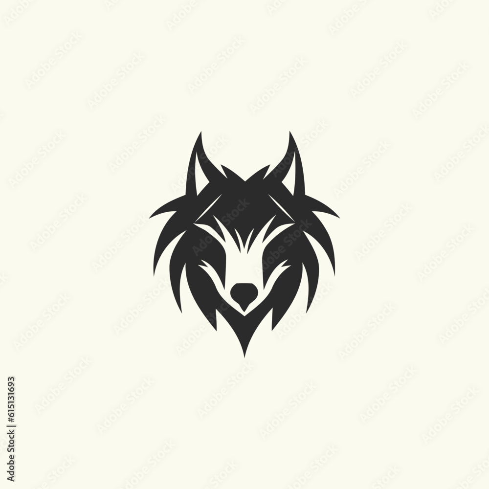 Abstract wolf head logo design vector illustration Abstract wolf head logo design vector illustration