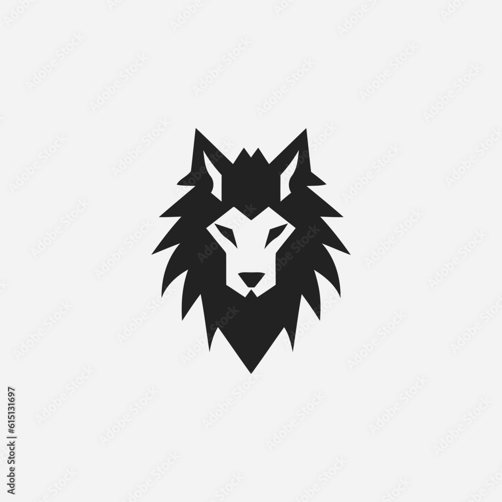 Abstract wolf head logo design vector illustration Abstract wolf head logo design vector illustration