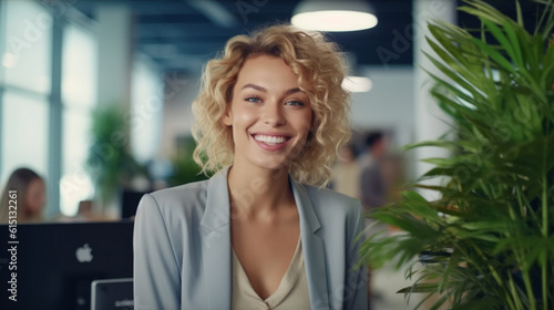 young adult woman, happy an...
