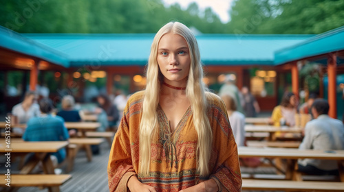 young adult woman outside i...