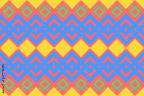 Geometric ethnic colorful pattern traditional Design for background,carpet,wallpaper,clothing,wrapping,fabric,Vector illustration.embroidery style.