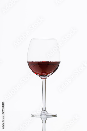 A glass of red wine