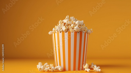 popcorn and tickets on isolated background