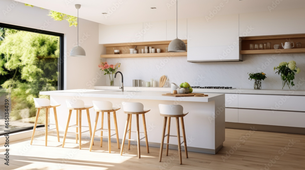 The modern kitchen interior with the kitchen The modern kitchen interior with the kitchen