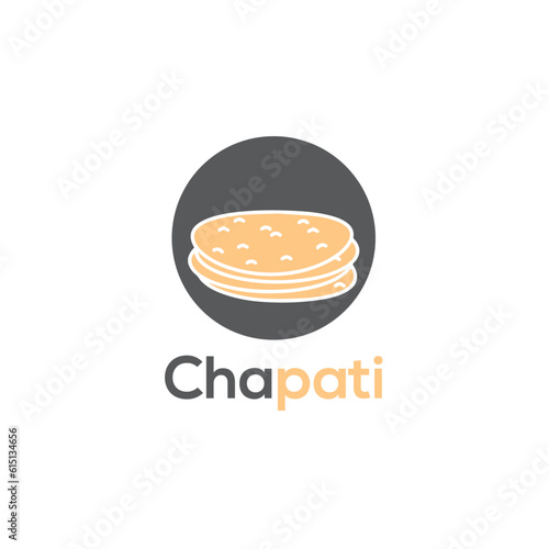 chapati logo design vector templet,